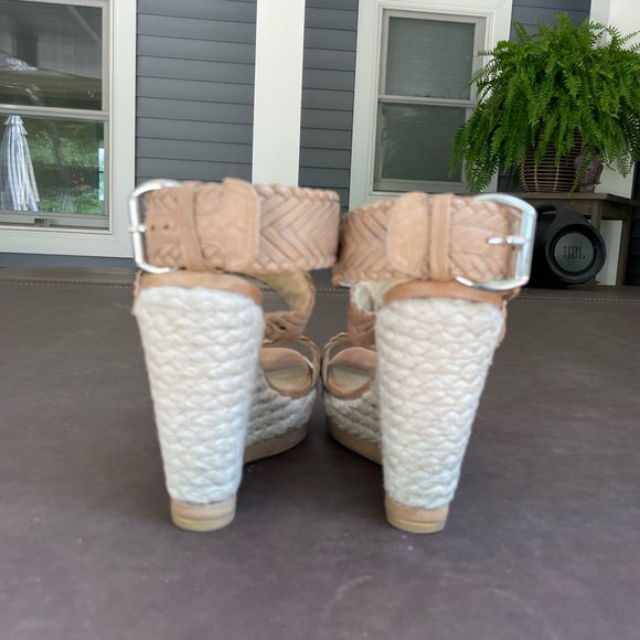 Stewart Weitzman Elixer leather platform sandals size 8 - Picture 5 of 7